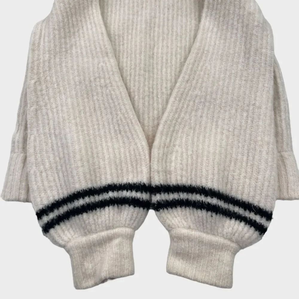 BELLA FREUD Hunky Dory Ribbed Knit Wool Sweater in Ivory Women's Size XS - Picture 13 of 14